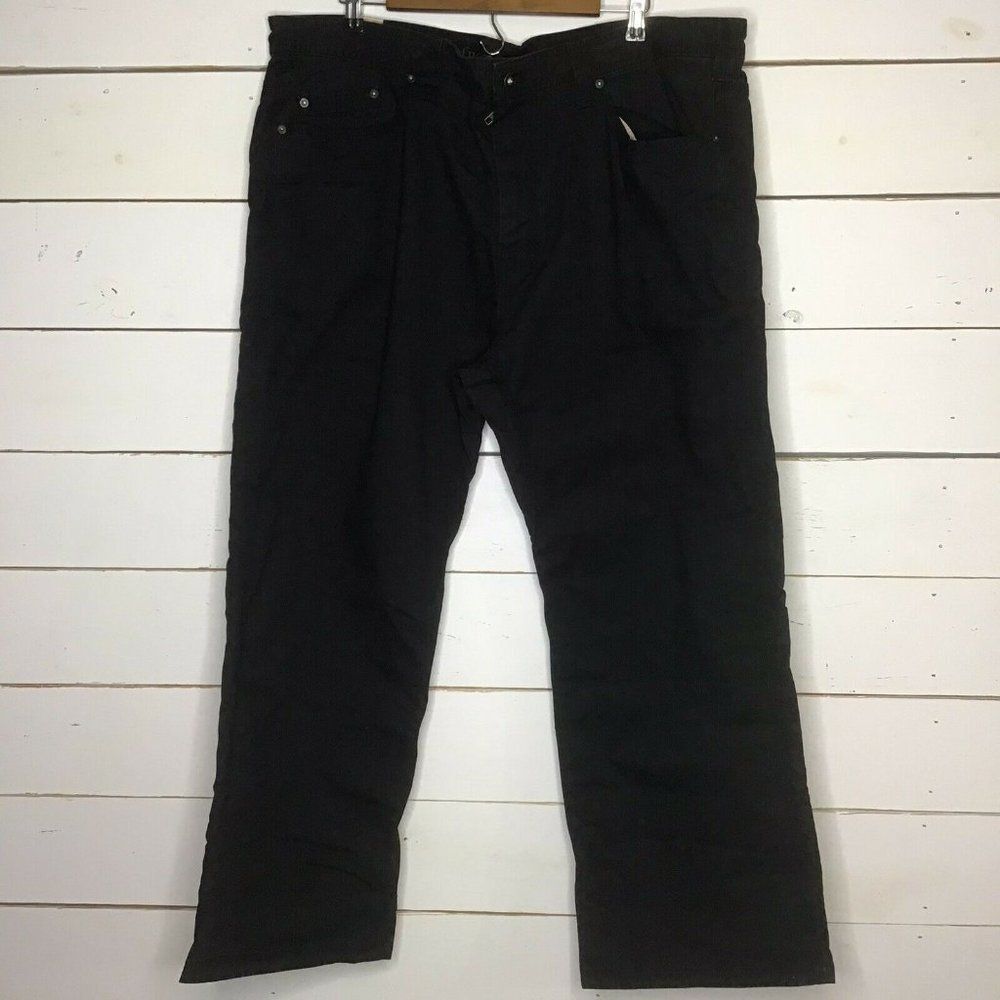 New Prana Bronson Pant Outdoor Casual Black Organic Cotton Men’s 42x30